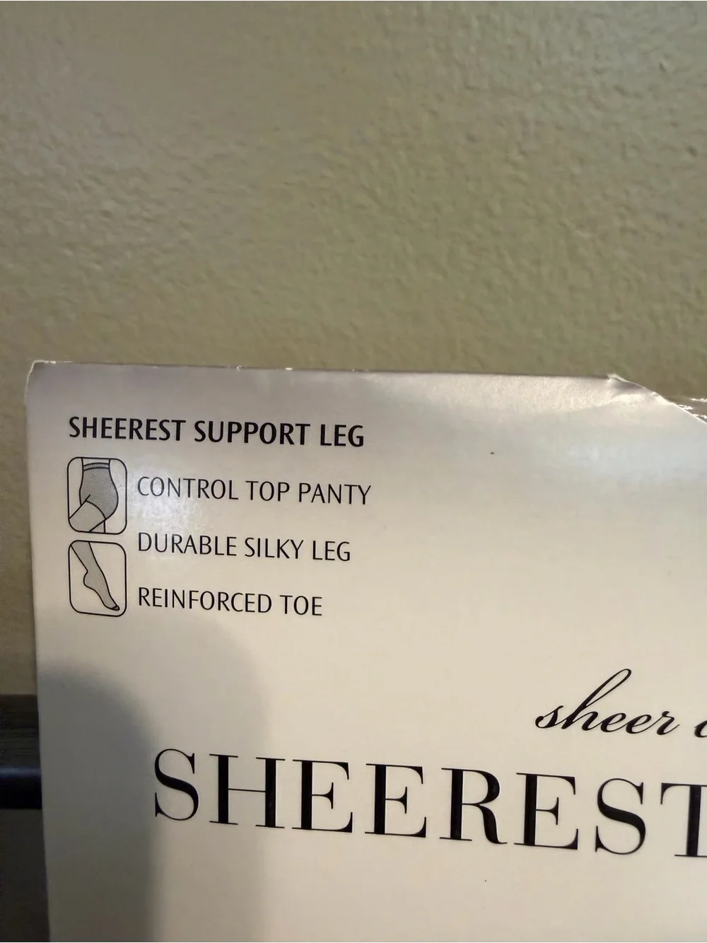 Vintage JCPenney Sheer Caress Sheerest Support Pantyhose Queen Short White NOS